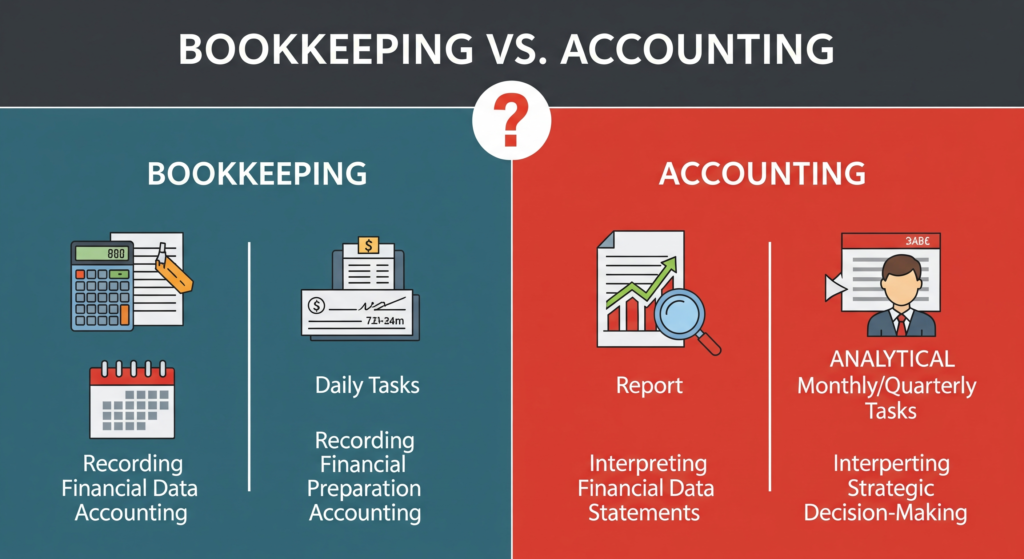 Difference Between Accounting and Bookkeeping