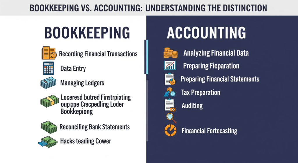 Difference Between Accounting and Bookkeeping