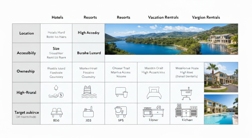 Conclusion: Which Accommodation Type Should You Choose?
Hotels, resorts, and vacation rentals all serve different travel needs. Hotels offer convenience and reliability, resorts deliver luxury and entertainment, and vacation rentals provide space and flexibility. Understanding these differences helps travellers make smarter decisions.
With travel preferences constantly evolving, choosing the right accommodation can improve comfort, save money, and enhance your overall journey. Always consider your purpose, budget, and travel style before booking.
